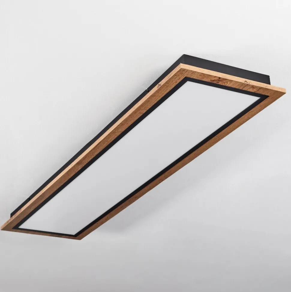 Plafonnier Salmi Led Couleur Bois, 1 Lumiere