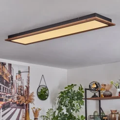 Plafonnier Salmi Led Couleur Bois, 1 Lumiere