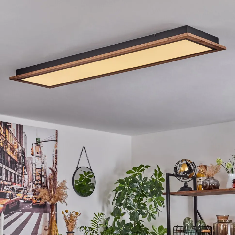 Plafonnier Salmi Led Couleur Bois, 1 Lumiere