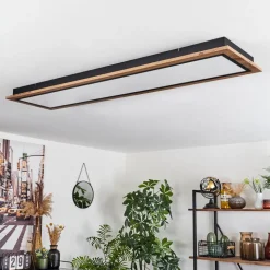 Plafonnier Salmi Led Couleur Bois, 1 Lumiere