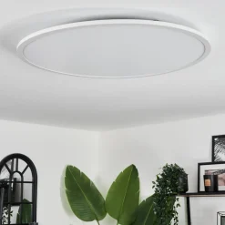 Plafonnier Sani Led Blanc, 1 Lumiere, Telecommandes, Changeur De Couleurs