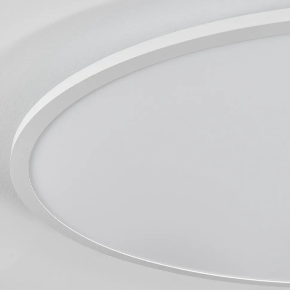 Plafonnier Sani Led Blanc, 1 Lumiere, Telecommandes, Changeur De Couleurs