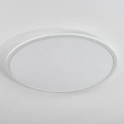 Plafonnier Sani Led Blanc, 1 Lumiere, Telecommandes, Changeur De Couleurs