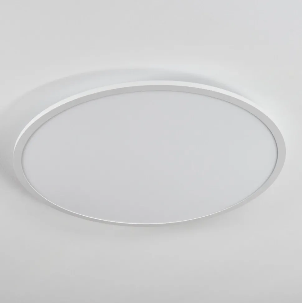 Plafonnier Sani Led Blanc, 1 Lumiere, Telecommandes, Changeur De Couleurs