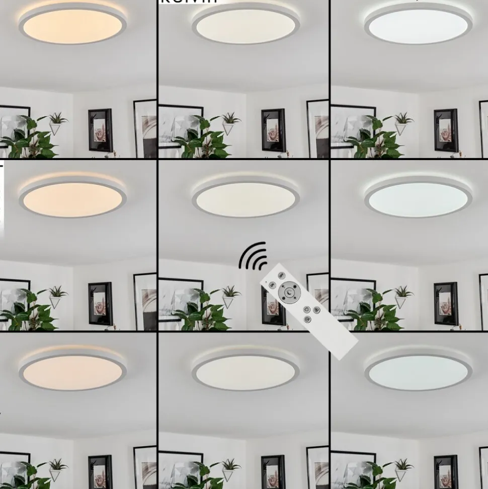 Plafonnier Sasinhosa Led Blanc, 1 Lumiere, Telecommandes