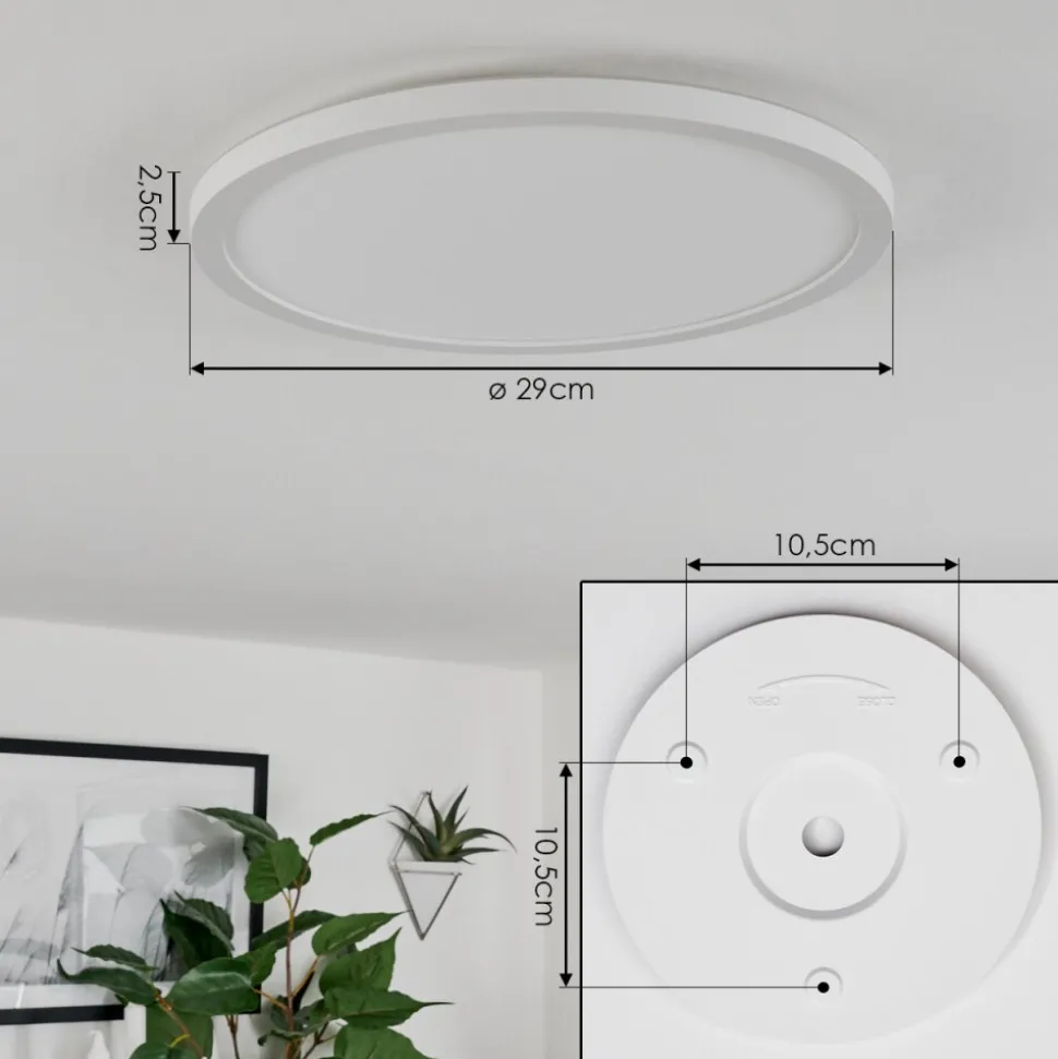 Plafonnier Sasinhosa Led Blanc, 1 Lumiere, Telecommandes