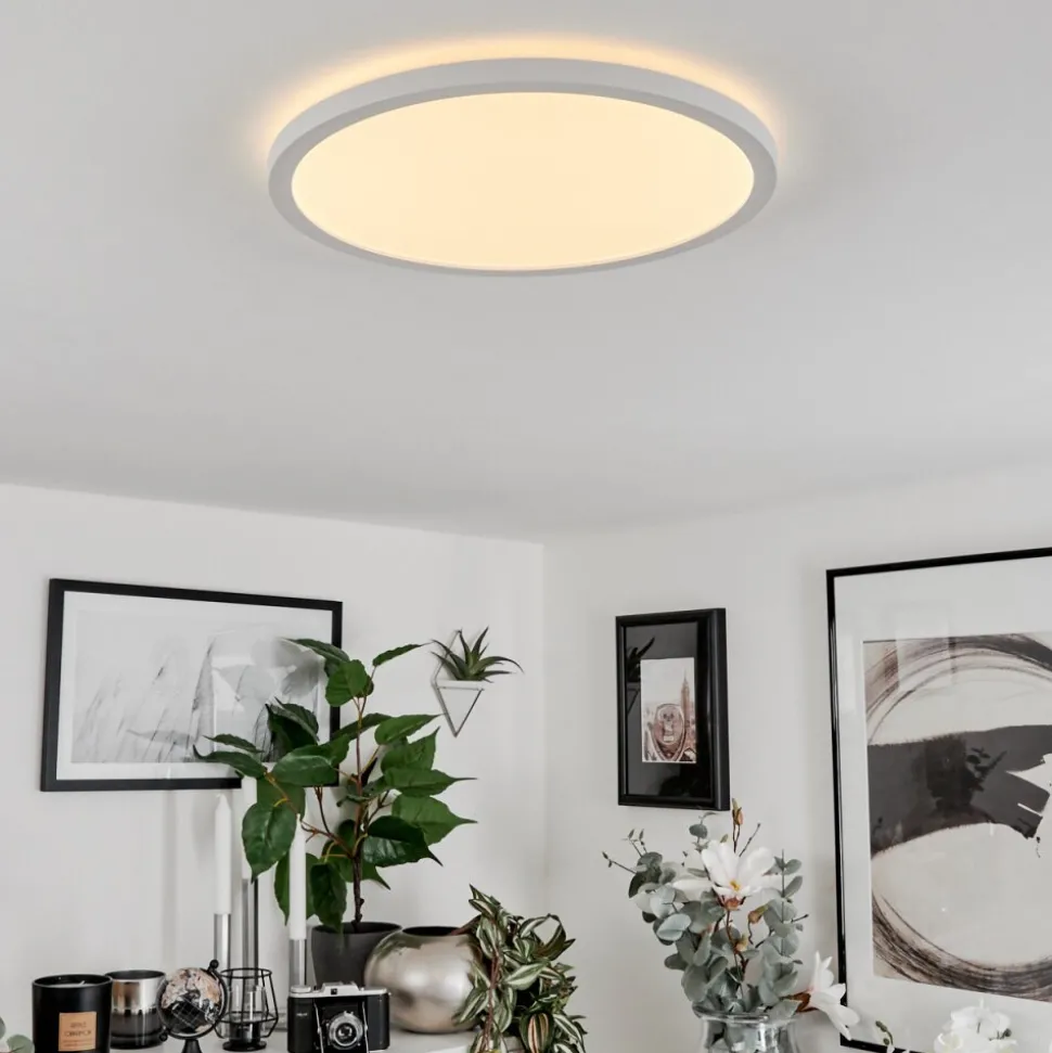 Plafonnier Sasinhosa Led Blanc, 1 Lumiere, Telecommandes
