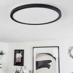 Plafonnier Sasinhosa Led Noir, 1 Lumiere, Telecommandes