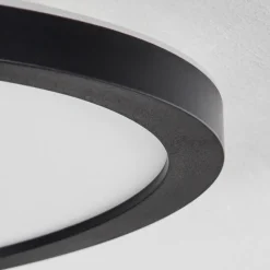 Plafonnier Sasinhosa Led Noir, 1 Lumiere, Telecommandes