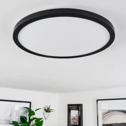 Plafonnier Sasinhosa Led Noir, 1 Lumiere, Telecommandes