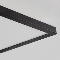 Plafonnier Sasinhosa Led Noir, 1 Lumiere, Telecommandes