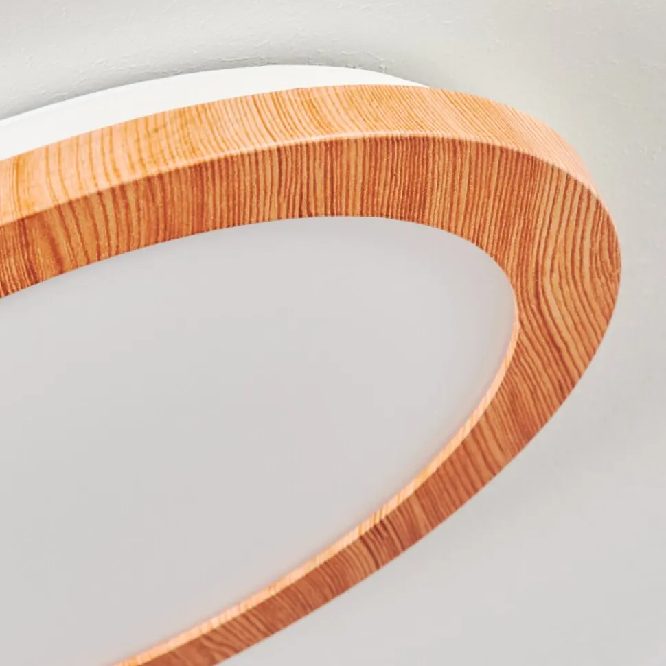 Plafonnier Siguna Led Couleur Bois, 1 Lumiere