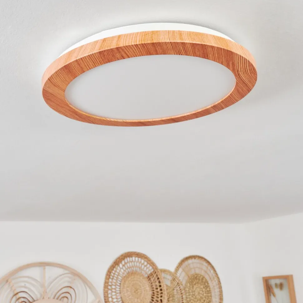 Plafonnier Siguna Led Couleur Bois, 1 Lumiere