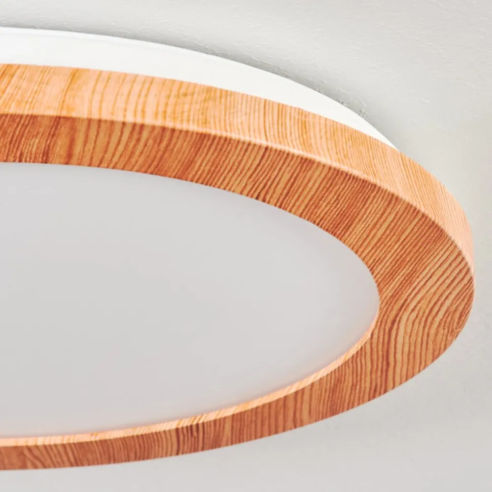 Plafonnier Siguna Led Couleur Bois, 1 Lumiere