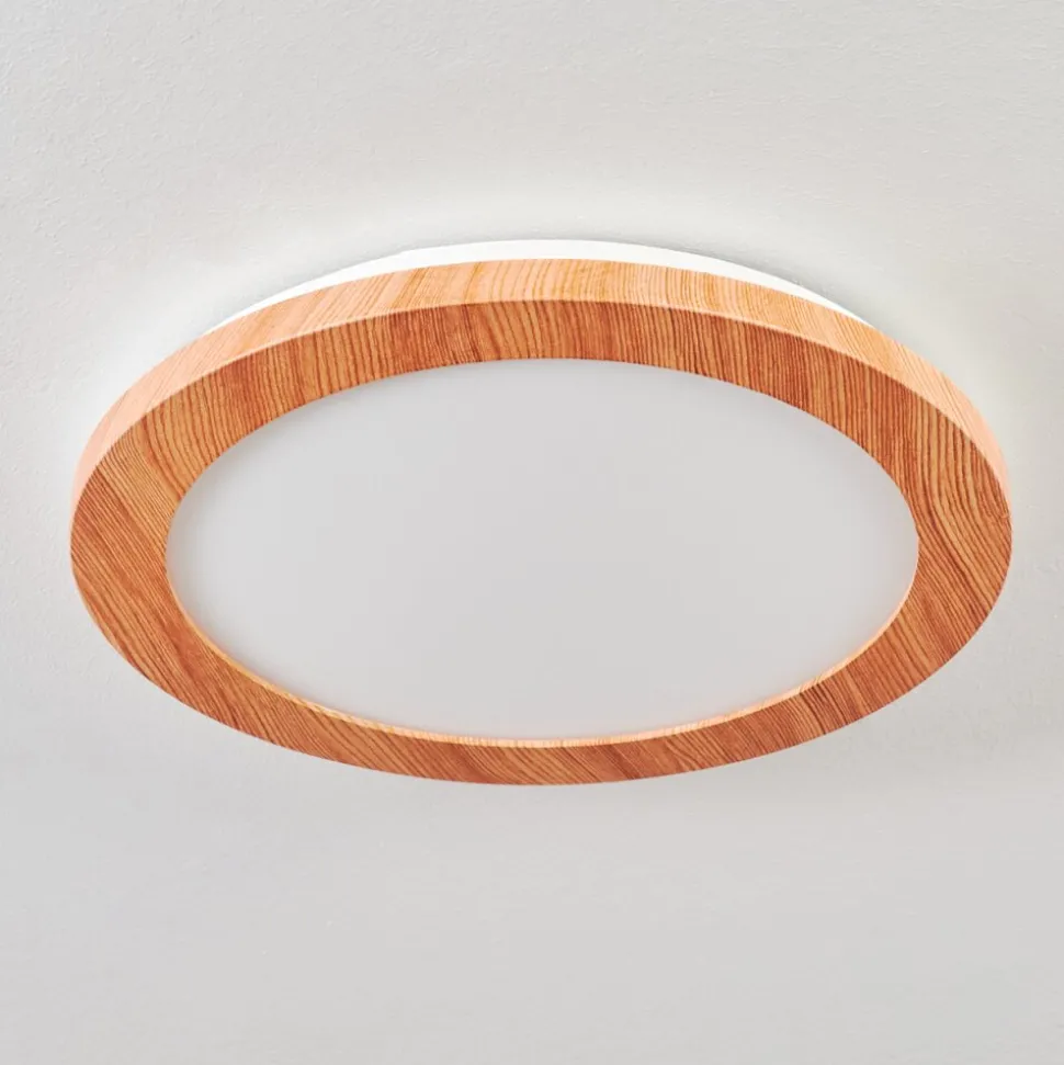 Plafonnier Siguna Led Couleur Bois, 1 Lumiere