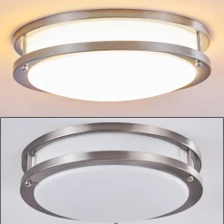 Plafonnier Sora Led Nickel Mat, Blanc, 1 Lumiere