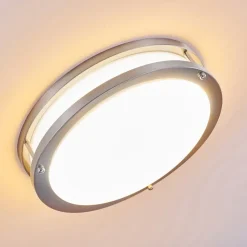Plafonnier Sora Led Nickel Mat, Blanc, 1 Lumiere