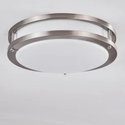 Plafonnier Sora Led Nickel Mat, Blanc, 1 Lumiere
