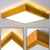 Plafonnier Sora Wood Led Bois Clair, 1 Lumiere