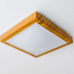 Plafonnier Sora Wood Led Bois Clair, 1 Lumiere