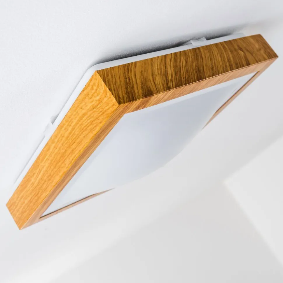 Plafonnier Sora Wood Led Bois Clair, 1 Lumiere
