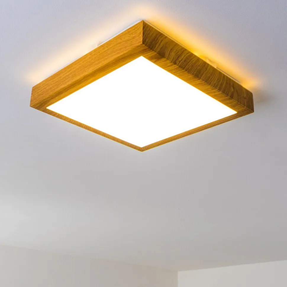 Plafonnier Sora Wood Led Bois Clair, 1 Lumiere