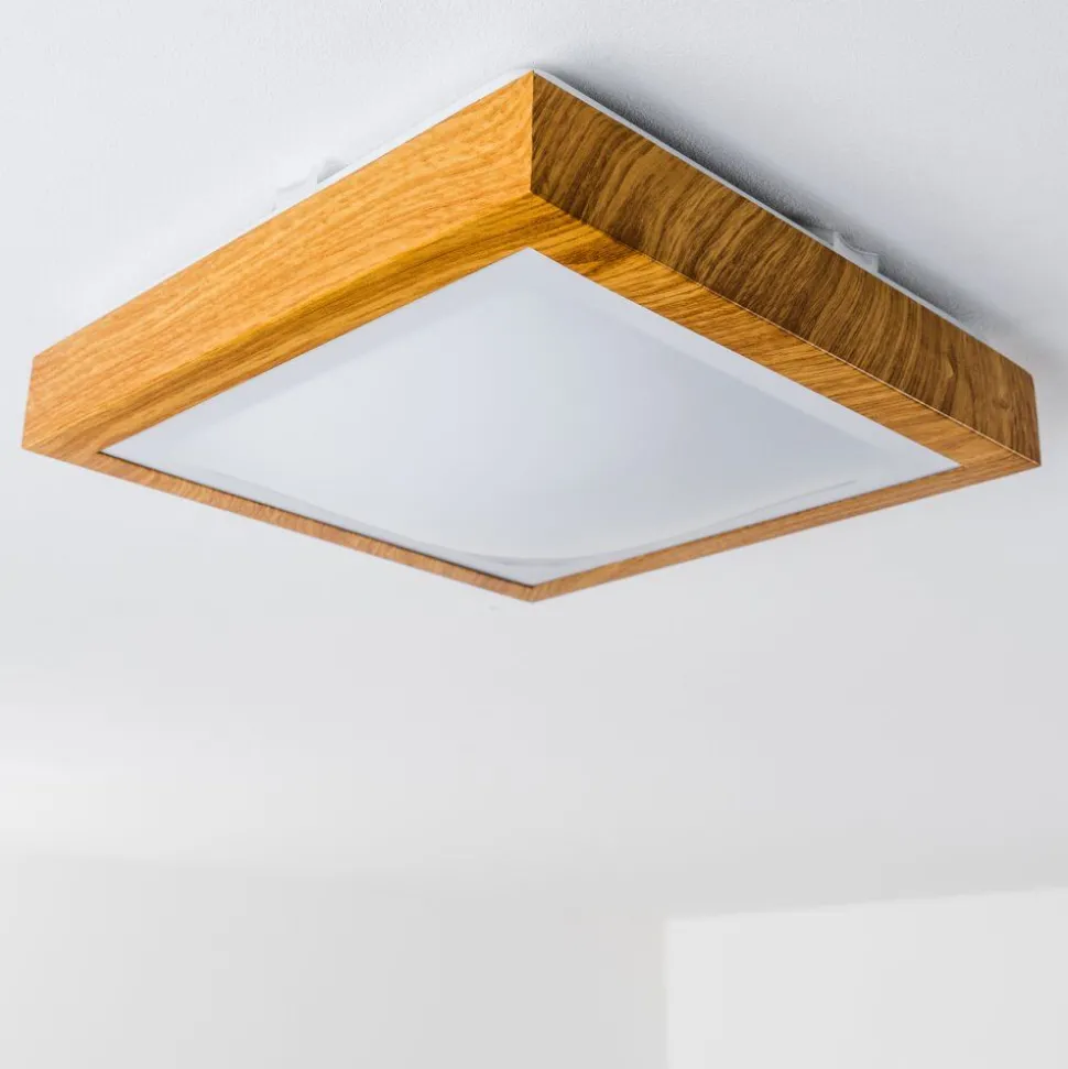 Plafonnier Sora Wood Led Bois Clair, 1 Lumiere