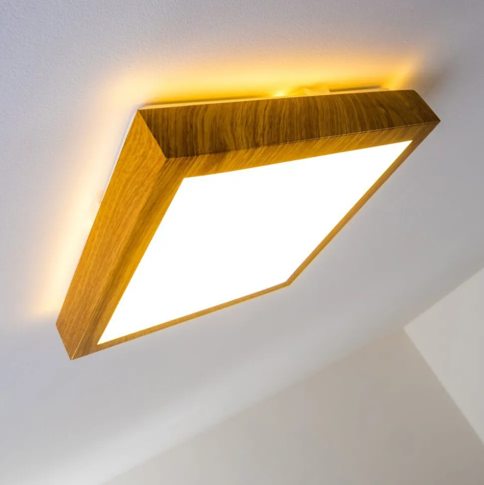 Plafonnier Sora Wood Led Bois Clair, 1 Lumiere