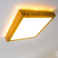 Plafonnier Sora Wood Led Bois Clair, 1 Lumiere