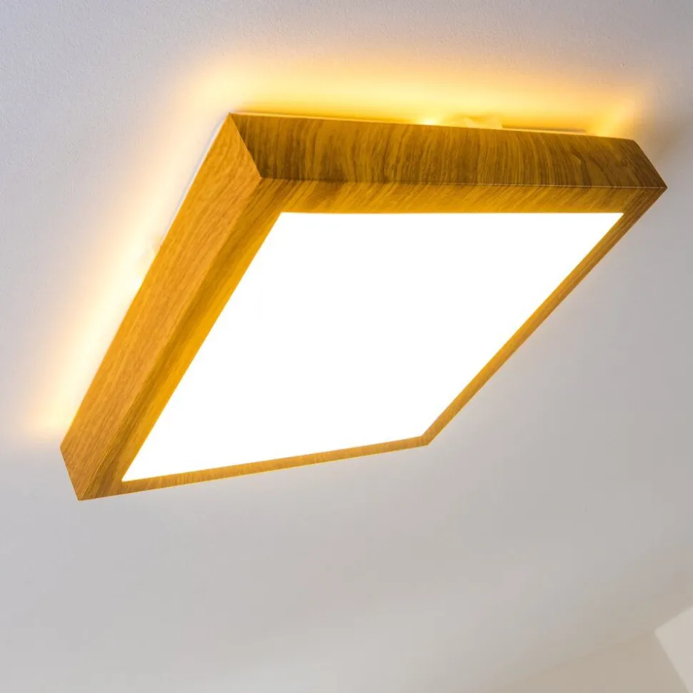 Plafonnier Sora Wood Led Bois Clair, 1 Lumiere
