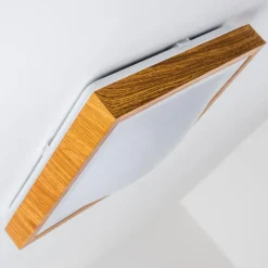 Plafonnier Sora Wood Led Bois Clair, 1 Lumiere