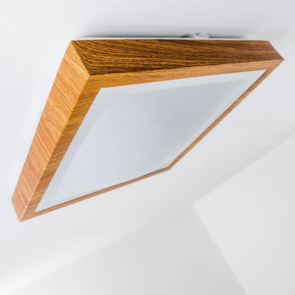 Plafonnier Sora Wood Led Bois Clair, 1 Lumiere