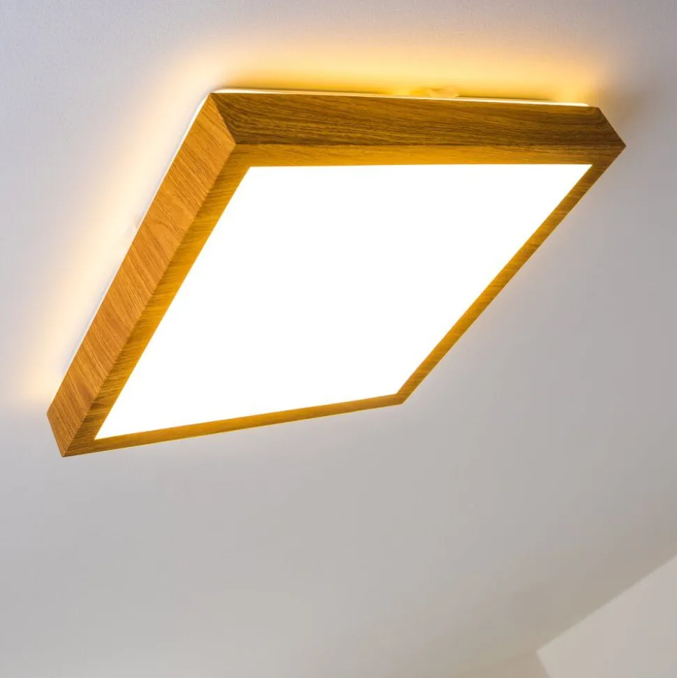 Plafonnier Sora Wood Led Bois Clair, 1 Lumiere