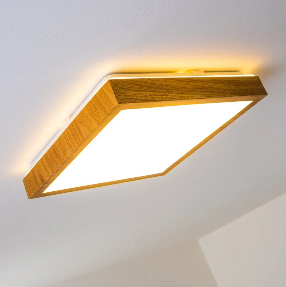 Plafonnier Sora Wood Led Bois Clair, 1 Lumiere