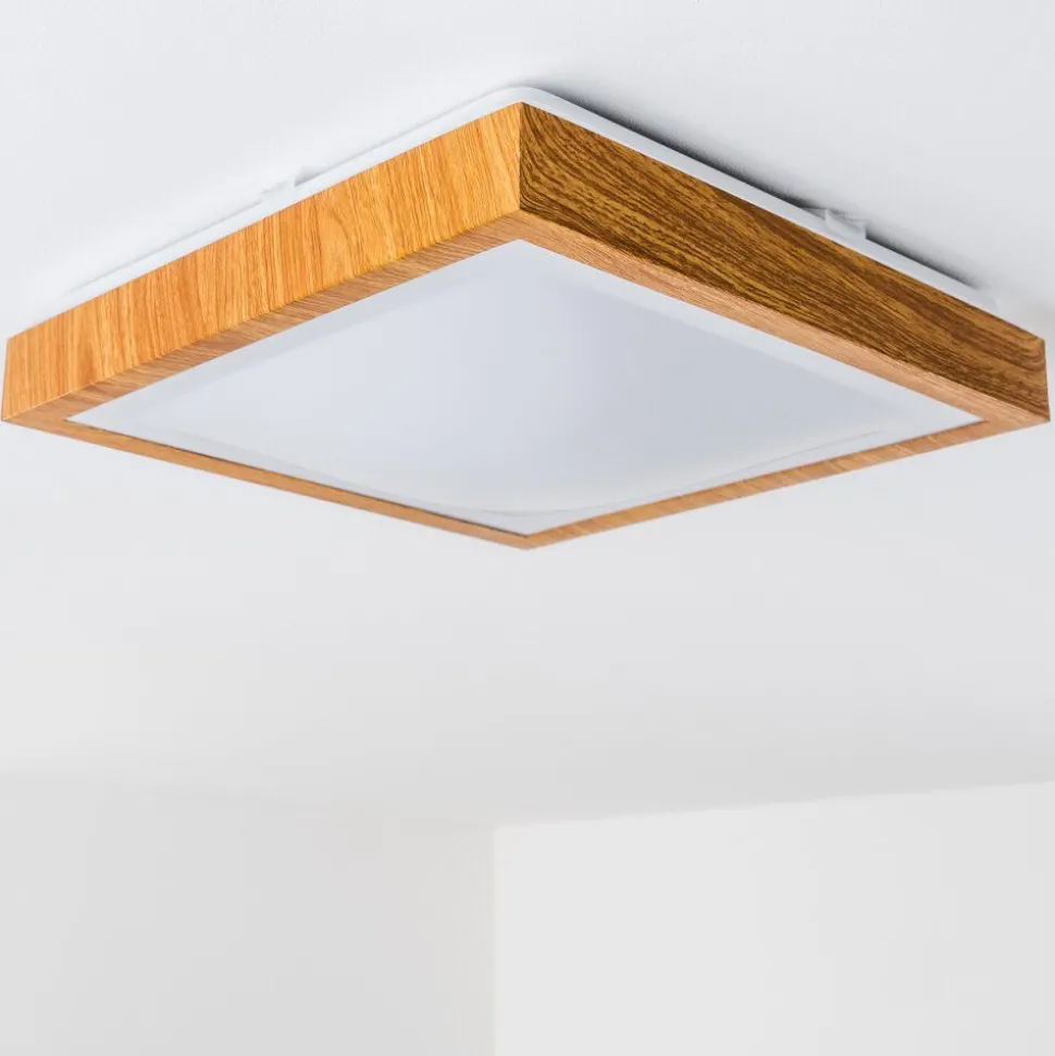 Plafonnier Sora Wood Led Bois Clair, 1 Lumiere