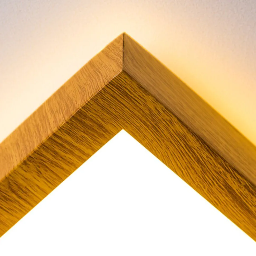 Plafonnier Sora Wood Led Bois Clair, 1 Lumiere