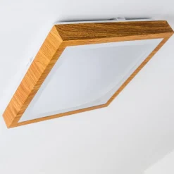 Plafonnier Sora Wood Led Bois Clair, 1 Lumiere