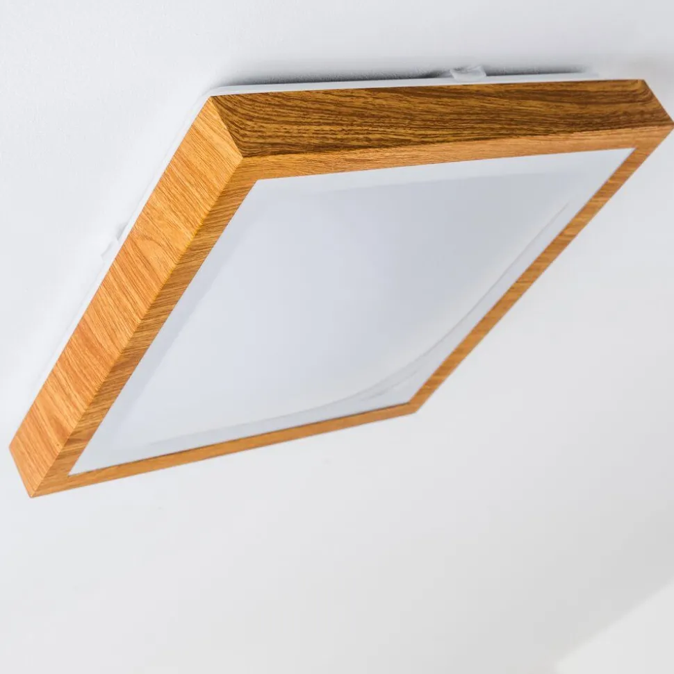 Plafonnier Sora Wood Led Bois Clair, 1 Lumiere