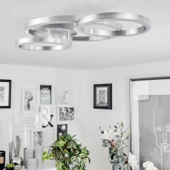 Plafonnier Sorte Led Nickel Mat, 1 Lumiere