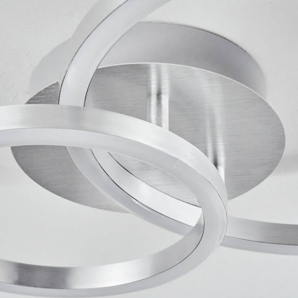 Plafonnier Sorte Led Nickel Mat, 1 Lumiere