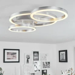 Plafonnier Sorte Led Nickel Mat, 1 Lumiere