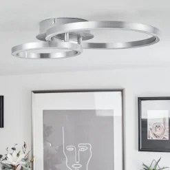 Plafonnier Sorte Led Nickel Mat, 1 Lumiere