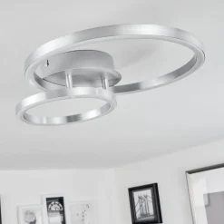 Plafonnier Sorte Led Nickel Mat, 1 Lumiere