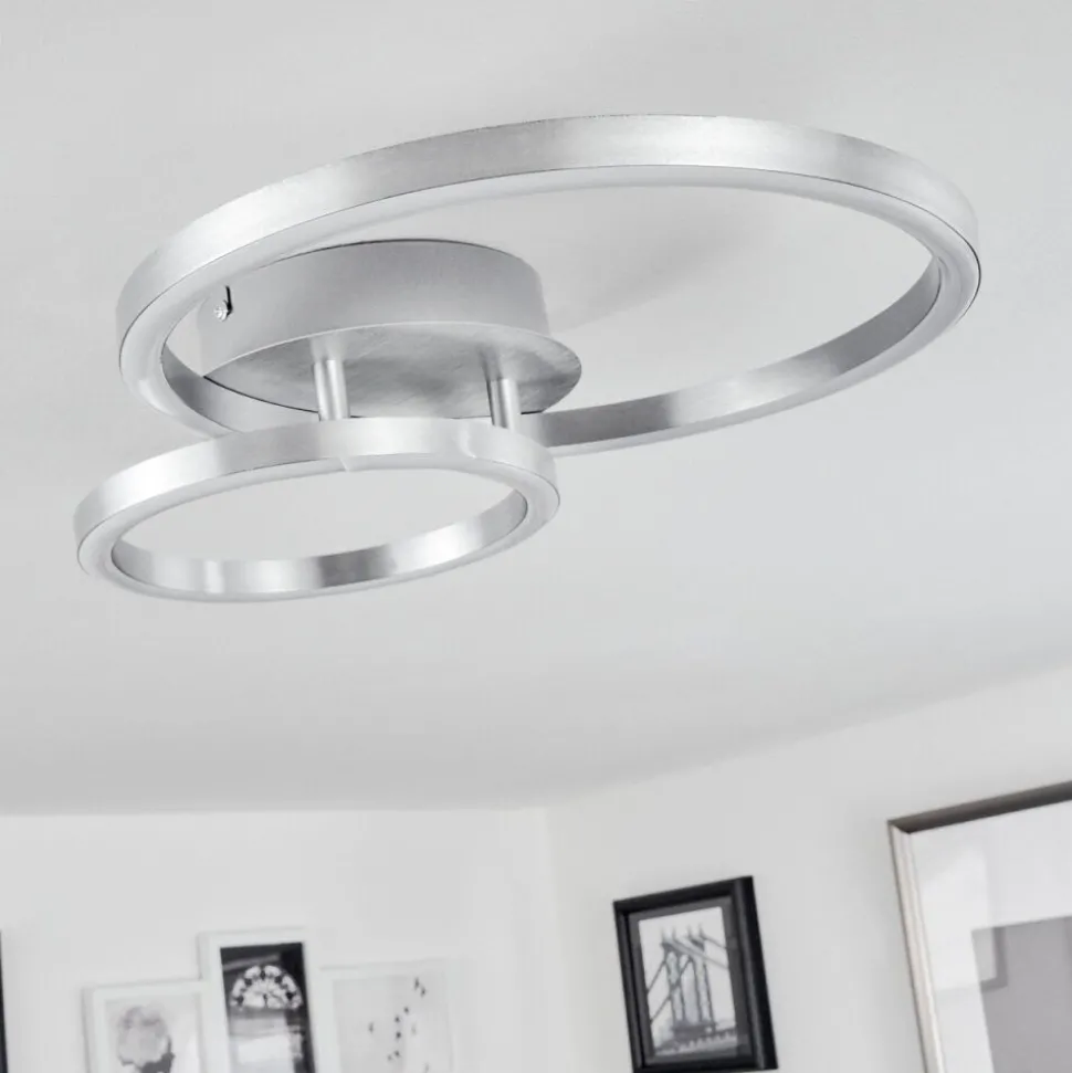 Plafonnier Sorte Led Nickel Mat, 1 Lumiere