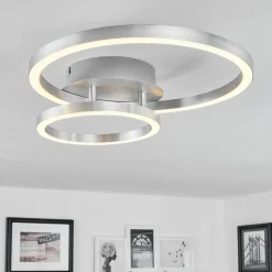 Plafonnier Sorte Led Nickel Mat, 1 Lumiere