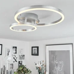 Plafonnier Sorte Led Nickel Mat, 1 Lumiere