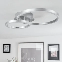 Plafonnier Sorte Led Nickel Mat, 1 Lumiere