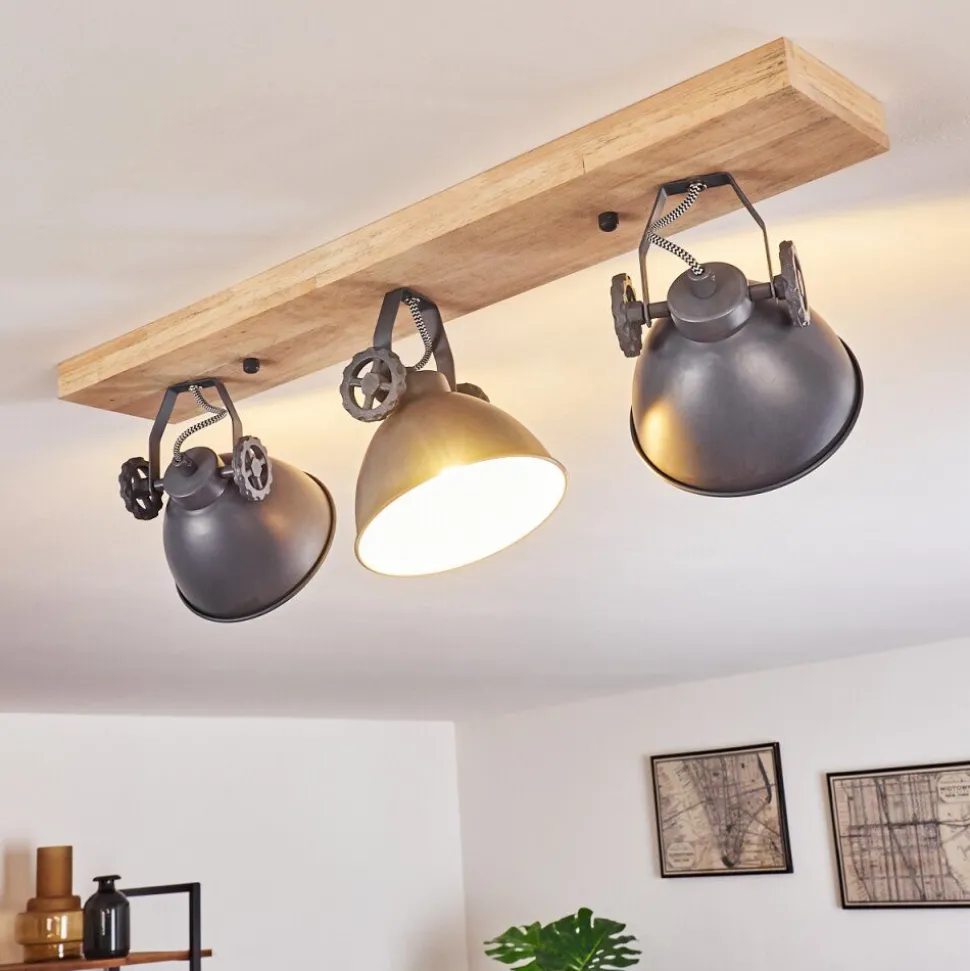 Plafonnier Svanfolk Bleu, Brun, Gris, Blanc, 3 Lumieres