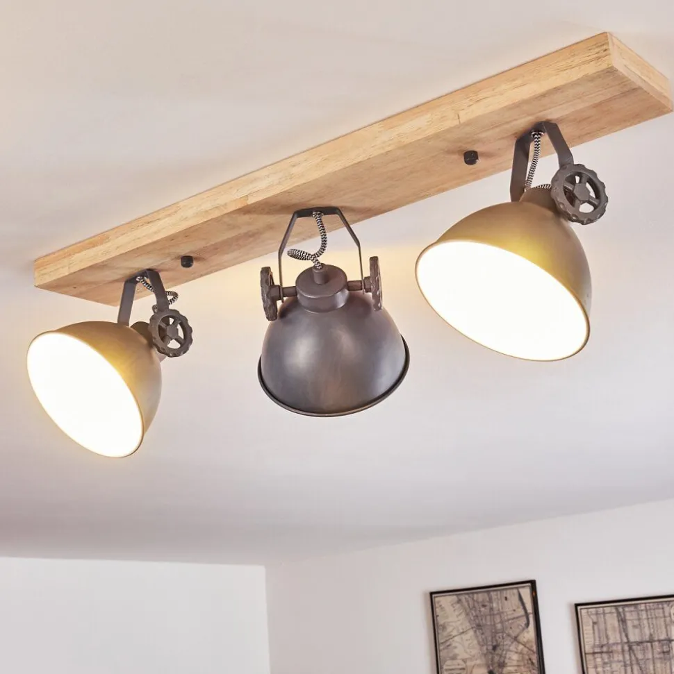 Plafonnier Svanfolk Bleu, Brun, Gris, Blanc, 3 Lumieres