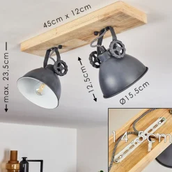 Plafonnier Svanfolk Bleu, Brun, Gris, Blanc, 2 Lumieres